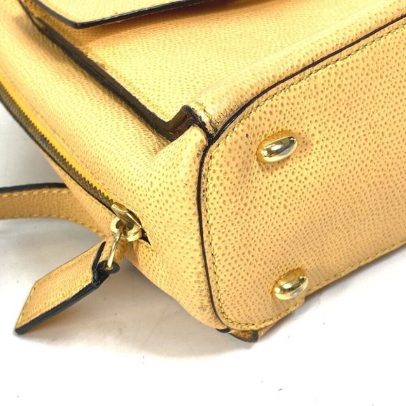 Authentic CELINE backpack bag vintage Mini Backpack Leather Beige/Red